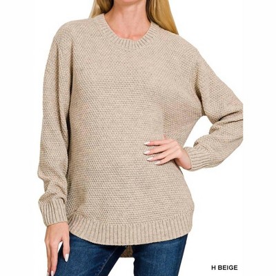 Women's Riley Round Neck Sweater - ZENANA