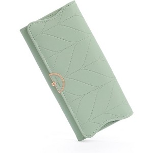 BEAFUP Leather Wallet for Women,Trifold Womens' RFID Blocking Wallet Clutch with Zipper Coin Pocket for Everyday Use, Travel & Business - 1 of 4