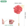 Unique Bargains Wedding Golden Leaf Rose Flower Lapel Pins for Men Suits 18 Pcs - 3 of 4