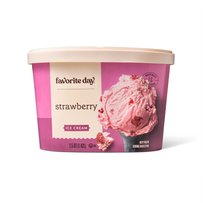 Strawberry Ice Cream - 1.5qt - Favorite Day&#8482;, 1 of 6