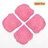 Unique Bargains Faux Silk Artificial Flower Rose Petals for Wedding Decoration 2x2 Inch 3200 Pcs Dark Pink - 3 of 3