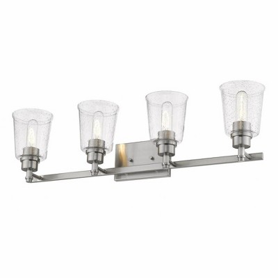 Bohin 4-Light Vanity Light - Elegant Steel Fixture for Bathroom, Dimmable & Damp Rated