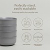 over&back Set of 4 26oz Rimmed Hand-Finished Stoneware Cereal Bowls Semi-Matte - 3 of 4