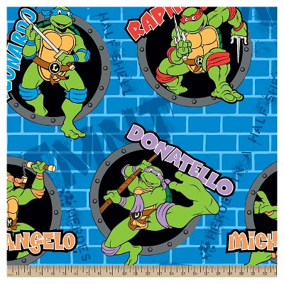 Teenage Mutant Ninja Turtles Power Holes Fleece Fabric