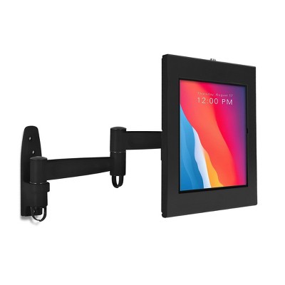 Mount-It! Anti-Theft Tablet Kiosk Full Motion Wall Mount Compatible with iPad 10, 9, 8, iPad Pro 10.5, iPad Air 10.5 | Locking Kiosk for iPad | Black