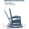 homfan Outdoor Adirondack Rocking Chair, All Weather HDPE Fire Pit Chair with Wide Back, Outdoor Lounger Rocking Fire Pit Chair - 4 of 4