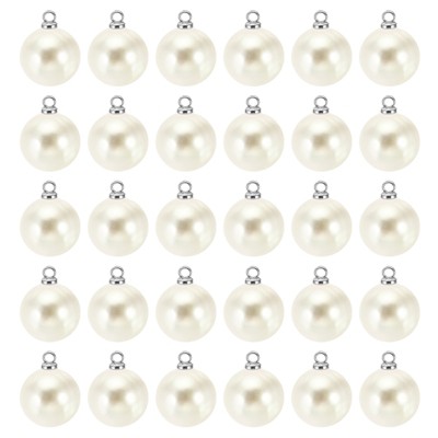 Unique Bargains Plastic Bulk Elegant DIY Crafts Jewelry Making Pearl Pendant 100 Pcs