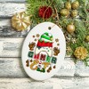 Cute Festive Gamer Elf with Plaids Christmas Ornament| OrnamentallyYou - 4 of 4