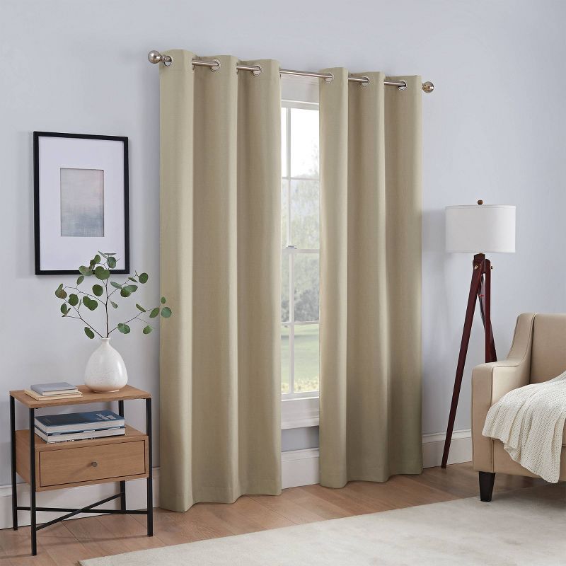 Set of 2 Kylie Absolute Zero Blackout Curtain Panels - Eclipse, 4 of 12