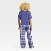 Girls' Short Sleeve T-Shirt and Flannel Pants Pajama Set - art class™ - 2 of 4