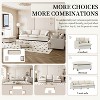 3PC Sofa Set, Modular Chenille Upholstered Sectional Sofa, 3 Seater Sofa with Armchair & Movable Ottoman, 5 Seat Indoor Furniture Set - ModernLuxe - 3 of 4