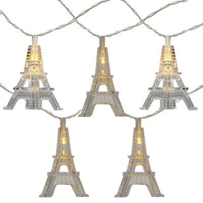Kurt S. Adler Set of 10 LED Eiffel Tower Battery Operated Novelty Christmas Lights