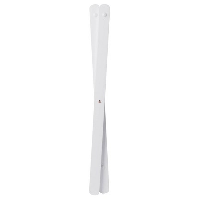 White Folding Wood Luggage Rack with Shelf