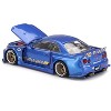 Nissan Skyline GT-R (R34) "SHINJUKU V2 Aero" RHD Blue Metallic "Kaido House" Special 1/64 Diecast Model Car by Mini GT - 4 of 4