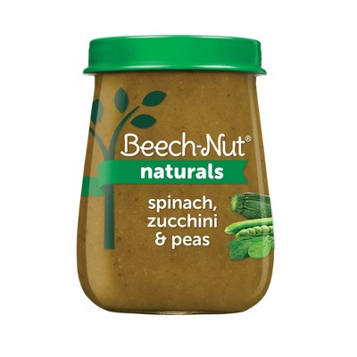 Beech-Nut Non-GMO Naturals Spinach, Zucchini & Peas Baby Food Jar - 4oz