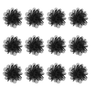 Unique Bargains Mesh Fabric Full Chiffon Flowers for DIY 12 Pcs - 1 of 4