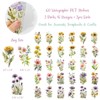 Wrapables PET Floral Daisy Stickers for Scrapbooking, Stationery, Journaling, Diary, Card Making, Water Bottles, Phones, Laptops (Set of 3) - 2 of 4