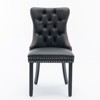 DOMETOUR 2 Pcs High-end Tufted Modern Upholstered Dining Chair PU and Velvet with Wood Legs Nailhead Trim - 4 of 4