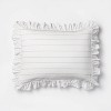 Yarn Dye Stripe with Ruffle Comforter & Sham Set White/Khaki - Threshold™ with Studio McGee - image 4 of 4