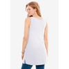 Woman Within Plus Size Perfect Sleeveless Shirred U-Neck Tunic - 3 of 4