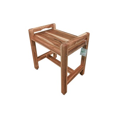 20" Wide Teak Shower Bench with LiftAide Arms
