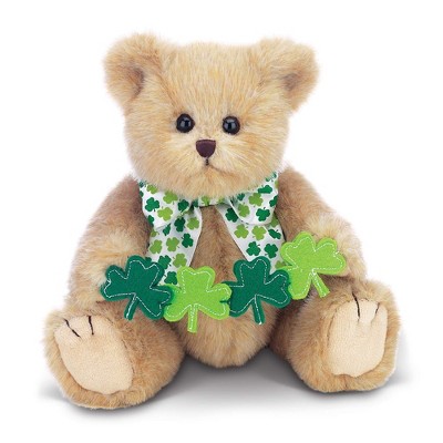 Bearington Conner Clovers Irish Plush Stuffed Animal Teddy Bear, 10 inches