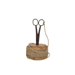 Vintage Decorative Scissor and Spool Metal, Wood & Jute by Foreside Home & Garden - 1 of 4