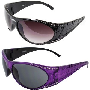 2 Pairs of Global Vision Eyewear Marilyn Safety Motorcycle Glasses with Smoke, Smoke Lenses - 1 of 4