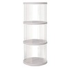 CAVINAS Bookcases for Living Room 3 Tier Round Floor Standing Bookcase 360° Rotating Bookshelf with Small Footprint - 2 of 4