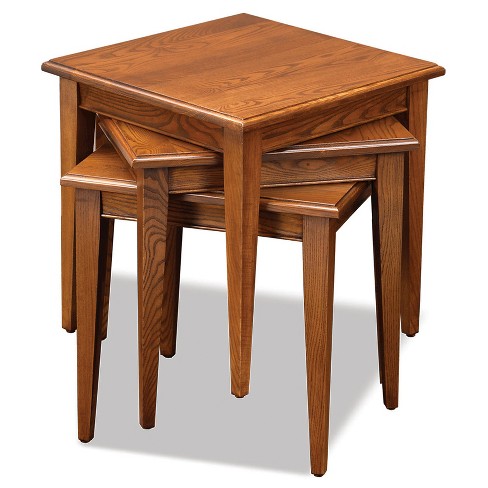 Stacking Nesting Table Set Oak - Leick Furniture : Target