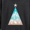 Women's - Instant Message - Photo Real Beach Fill Christmas Tree Lightweight French Terry Slouchy - 2 of 4