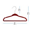 OSTO Premium Velvet Hangers for Kids, Pack of 50 Non-Slip Clothes Hangers, Thin Space-Saving with Notches and 360° Hook; 14 Inch - 4 of 4