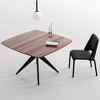 YOUNIKE Square Dining Table with Metal Legs, 45.27” Kitchen Table for 2-4, Small Dining Room Table for Breakfast Nook, Kitchen Island - 2 of 4
