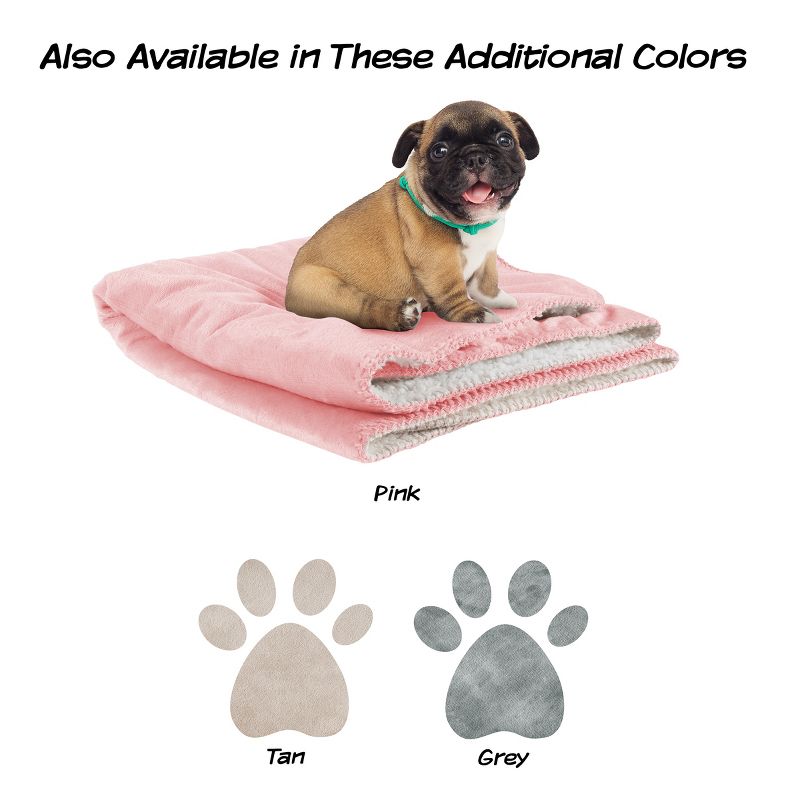 Pet Adobe Waterproof Machine-Washable Pet Blanket for Dogs and Cats - 40" x 30", Pink, 4 of 7