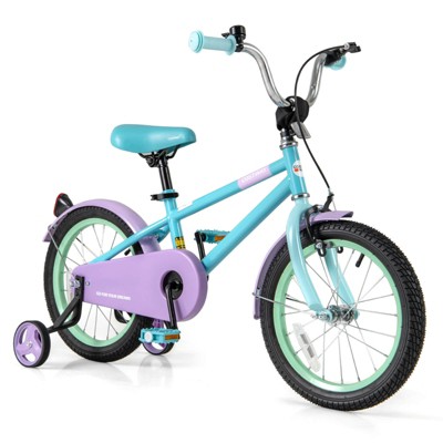 Infans 16" Kids Bike w/Adjustable Saddle Handlebar Removable Training Wheels Handbrake
