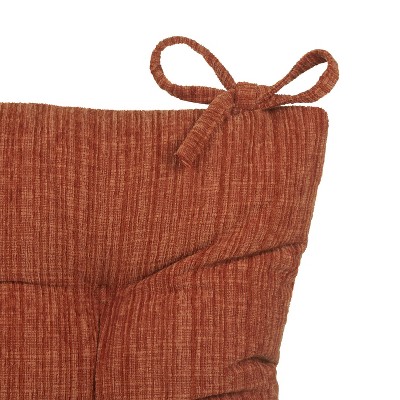 Red Polyester Non-Slip Rocking Chair Cushion Set