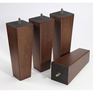 Aoibox Solid Wooden Furniture Legs 10 Inch Mid Century Modern Square Replacement Feet for Sofa Couch Bed Cabinet Set of 4 - 1 of 4