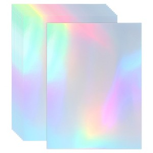 Unique Bargains Scrapbook Poster DIY Craft Reflective Mirror Holographic Cardstocks - 1 of 4