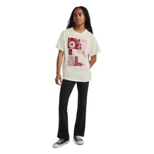 Converse® Girls' Short Sleeve Oversized T-Shirt - Cream - 1 of 4