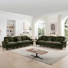 Modular Mid-Century Sectional Sofa, 6-Seater Couch with Flared Arms with Removable Skirt, Upholstered Chenille Sofa with Cushion-Coolbibila - 3 of 4