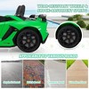Sandinrayli 24-Volt Licensed Lamborghini 2 Seater Kids Ride On Car With Remote Control and Drifting Feature in Green - 3 of 4