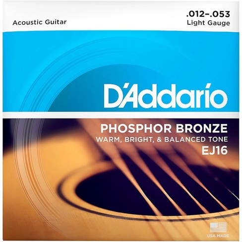 D'Addario EJ16 Phosphor Bronze Light Acoustic Guitar Strings Single Pack - image 1 of 4