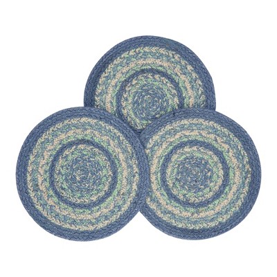 Jolie Jute Trivet 8 inch Diameter Set of 3 VHC Brands