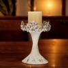 Vintage Metal Candle Holder, Floral Statement Candle Holder, Rustic Style Candle Holder, Small Size, 1pc - 3 of 4
