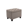 24" Tufted Storage Ottoman and Hinged Lid - WOVENBYRD - 3 of 4