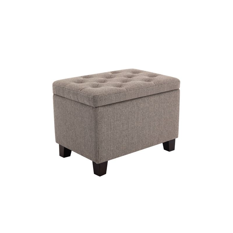24" Tufted Storage Ottoman and Hinged Lid - WOVENBYRD, 4 of 14