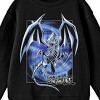Yu-Gi-Oh Blue-Eyes White Dragon Crew Neck Long Sleeve Black Fleece Youth Tee - 2 of 2