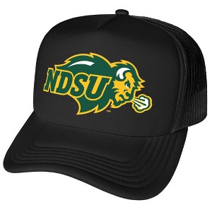 Official North Dakota State University Primary Logo Foam Snapback Trucker Hat - for Men and Women Black One Size - 1 of 4