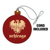 University of Chicago Primary Logo Wood Christmas Tree Holiday Ornament - 2 of 4