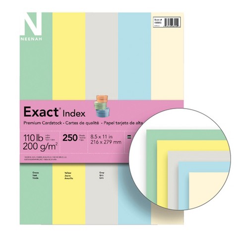 Array Card Stock Paper, 8-1/2 X 11 Inch, Assorted Colorful Colors, Pack Of  250 : Target